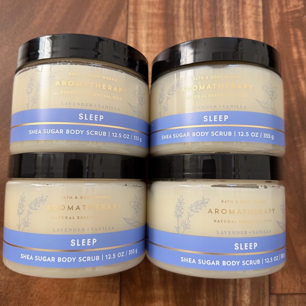 NIB Bath & Body Works Aromatherapy Sleep Shea Sugar Body Scrubs - 4 Containers